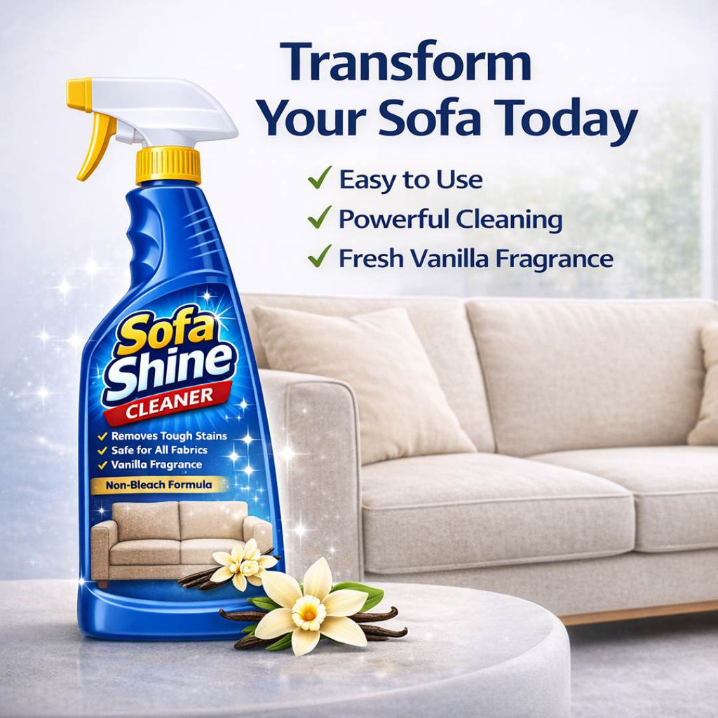 Sofa Shine Cleaner – Powerful Stain Remover for All Fabrics | Vanilla Fragrance | Non-Bleach Formula