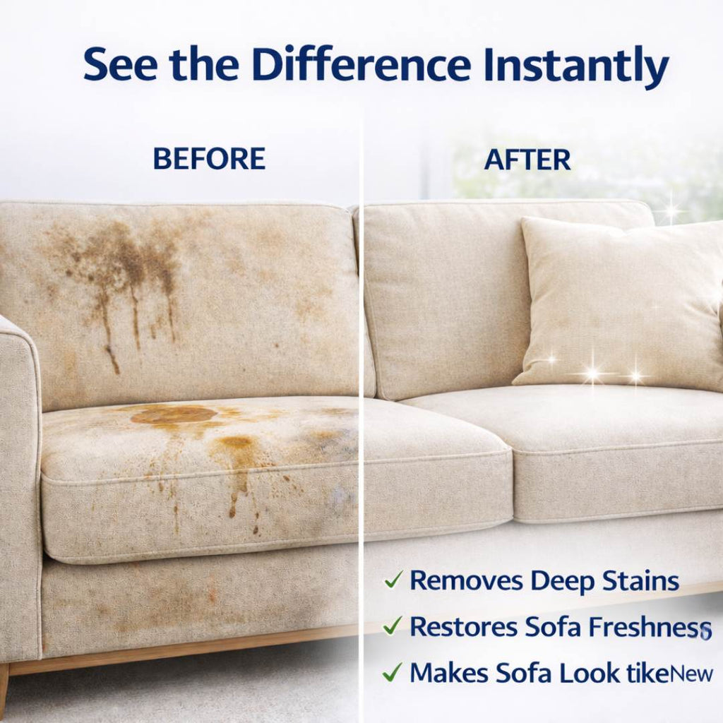 Sofa Shine Cleaner – Powerful Stain Remover for All Fabrics | Vanilla Fragrance | Non-Bleach Formula