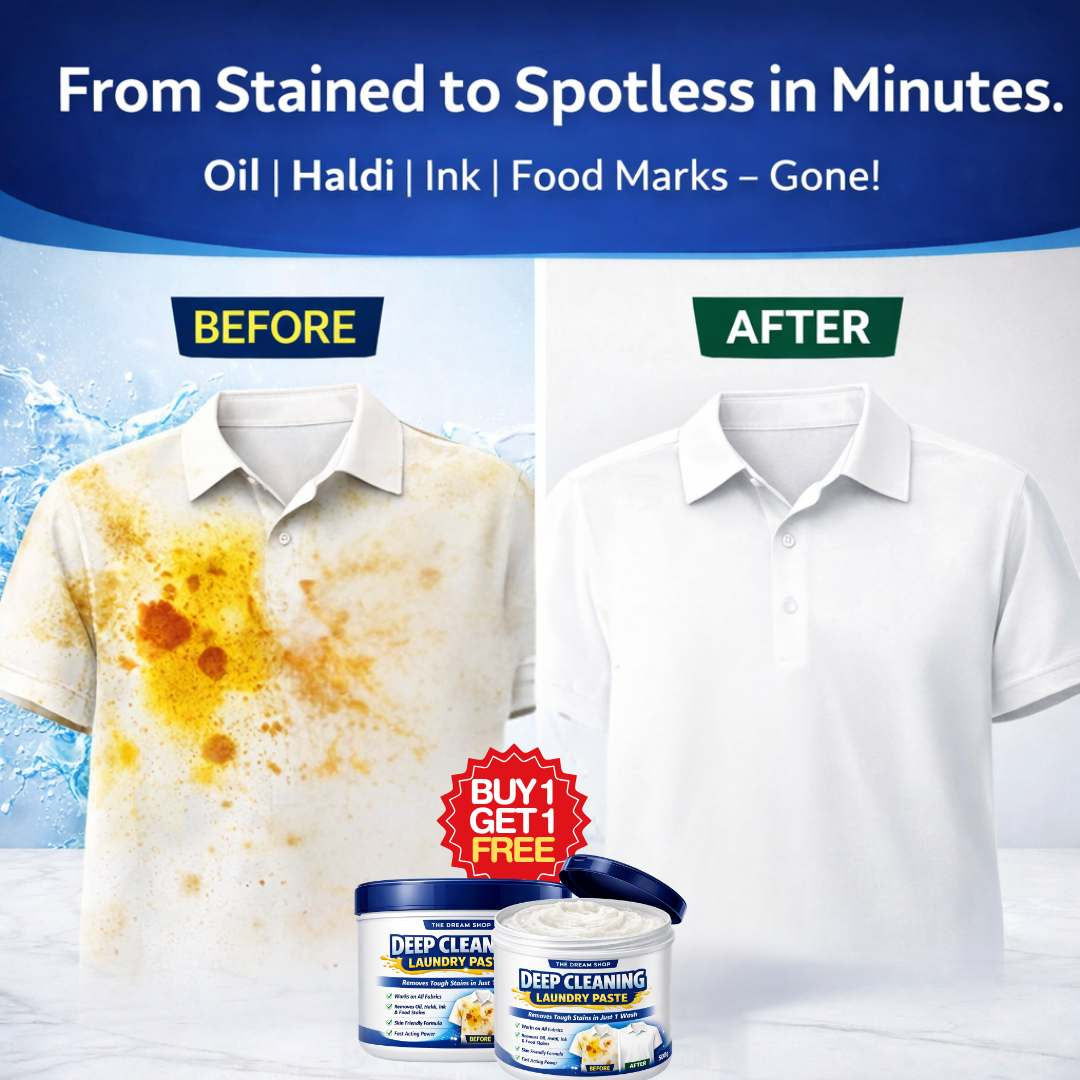 Deep Cleaning Laundry Paste - Removes Oil, Dirt, Food, Colors All Stains From Clothes