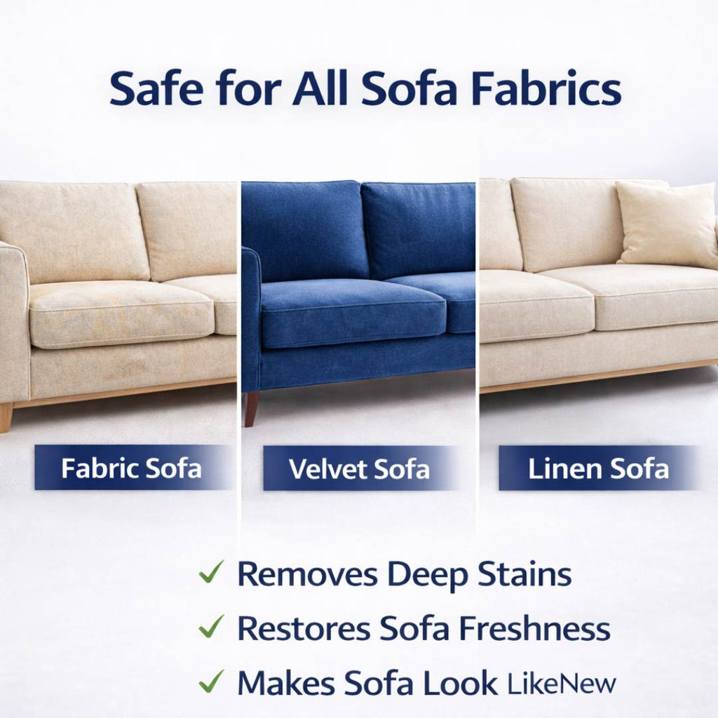 Sofa Shine Cleaner – Powerful Stain Remover for All Fabrics | Vanilla Fragrance | Non-Bleach Formula