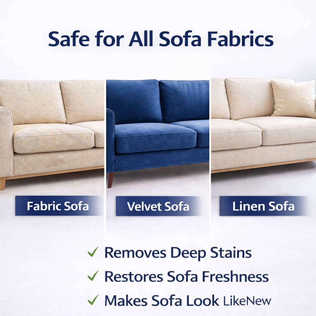 Sofa Shine Cleaner – Powerful Stain Remover for All Fabrics | Vanilla Fragrance | Non-Bleach Formula