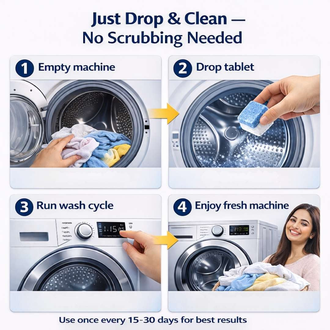 Washing Machine Cleaning Tablets - 12Pcs