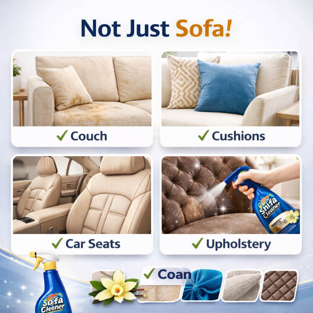 Sofa Shine Cleaner – Powerful Stain Remover for All Fabrics | Vanilla Fragrance | Non-Bleach Formula