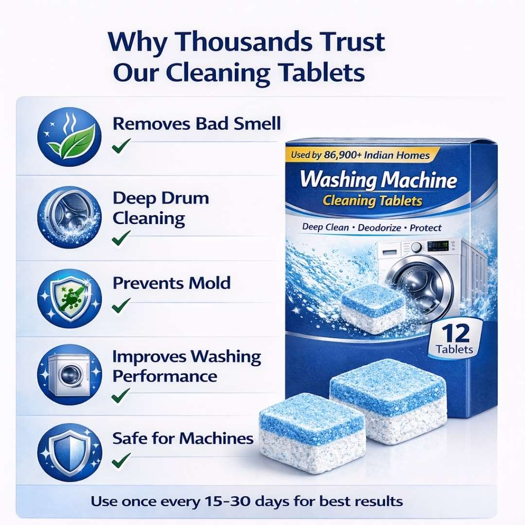Washing Machine Cleaning Tablets - 12Pcs