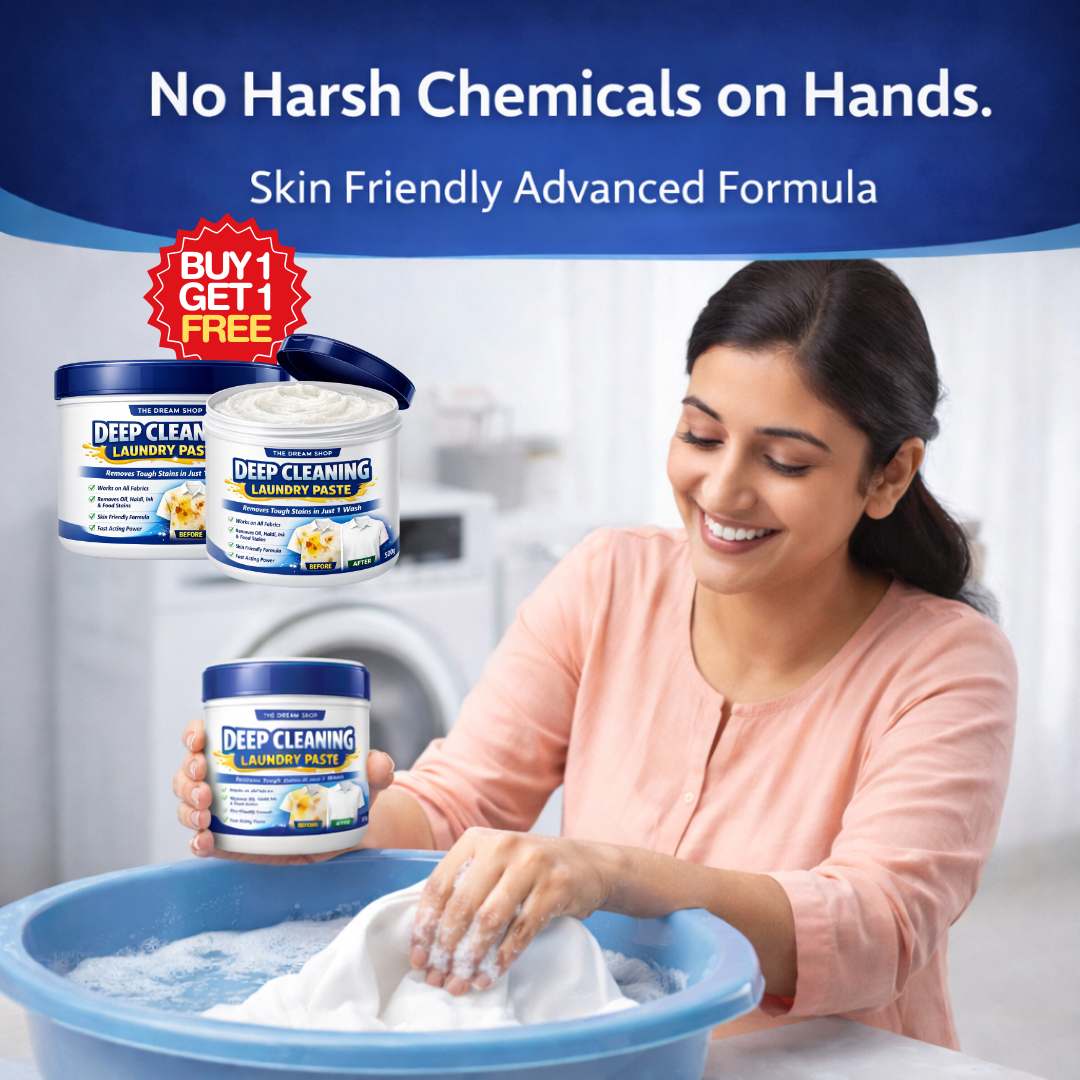 Deep Cleaning Laundry Paste - Removes Oil, Dirt, Food, Colors All Stains From Clothes