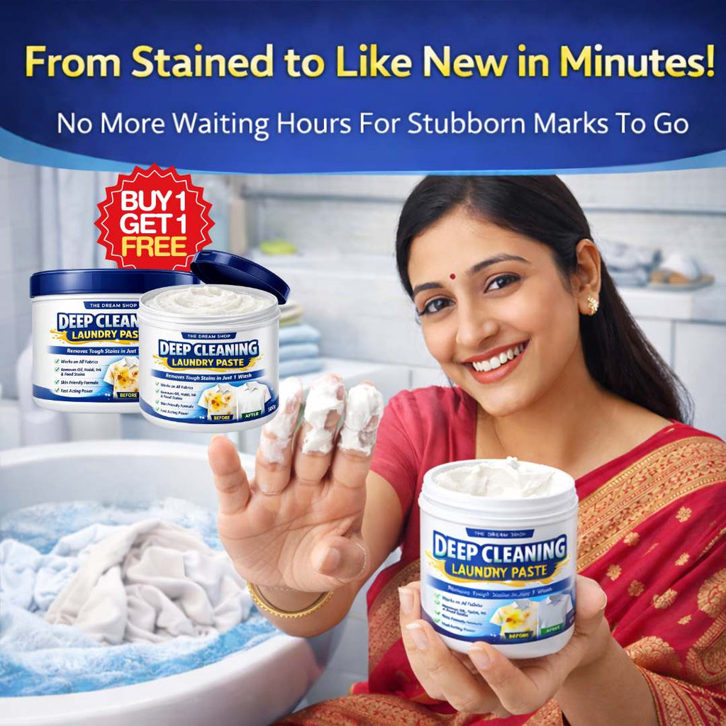 Deep Cleaning Laundry Paste - Removes Oil, Dirt, Food, Colors All Stains From Clothes
