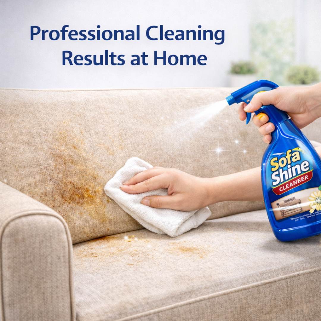 Sofa Shine Cleaner – Powerful Stain Remover for All Fabrics | Vanilla Fragrance | Non-Bleach Formula