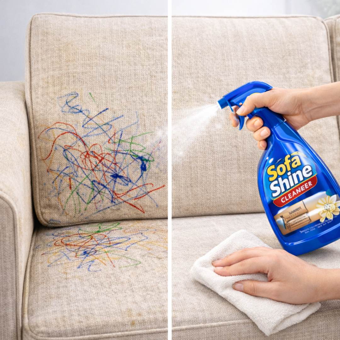Sofa Shine Cleaner – Powerful Stain Remover for All Fabrics | Vanilla Fragrance | Non-Bleach Formula