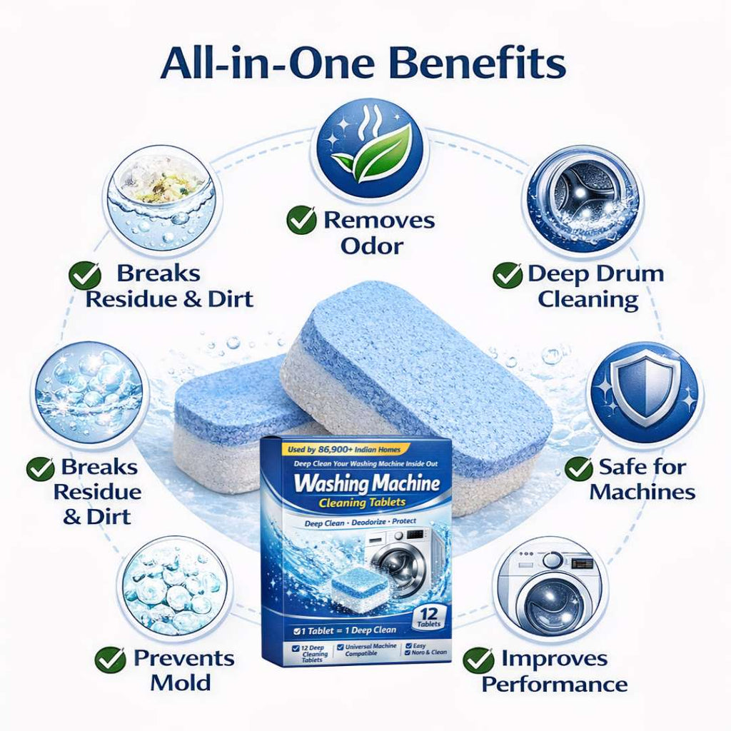 Washing Machine Cleaning Tablets - 12Pcs